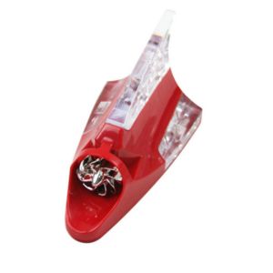 LILYGIRL Shark Fin Shaped Auto Safe Warning Lamp Wind Powered Rear-end Avoidance LED Warning Flashing Light Universal Waterproof Vehicle Antenna Light Auto Styling