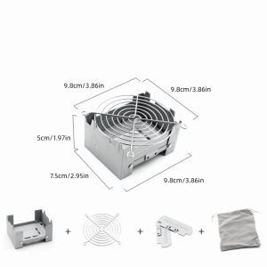 DUDAN Có thể gấp lại Bộ bếp nhiên liệu rắn Nhỏ gọn Siêu nhẹ Bếp lò bỏ túi ngoài trời Bếp đốt gấp gọn Tấm lưới Lò đốt sáp dạng viên Du lịch bụi