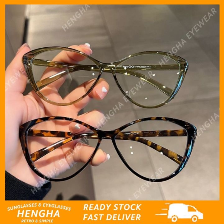 HENGHA) Korean Fashion Babes Ultra Light Cat Eye Eyeglasses Vintage ...