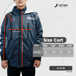 Jstro Jaket Topi Lepas Parasit Hitam