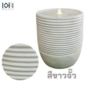 น้ำพุน้ำล้นตั้งพื้น รุ่นทรงกลมสูงโมเดิร์น2591 มี4สี น้ำพุล้นแต่งบ้านเสริมฮวงจุ้ย น้ำพุแต่งสวนสวน