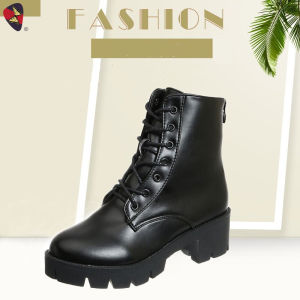 Katerina Fashion Korean Ankle Zipper Boots Shoes Heeled For Women #K3-3