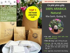Cafe phin giấy ARABICA - Khe Sanh Quảng Trị (TOP1 TOP3 ARABICA COFFEE - VN AMAZING CUP 2021 & 2023)