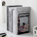 Book Stand Book End Besi Aesthetic Hitam Book Holder Pembatas Buku. 