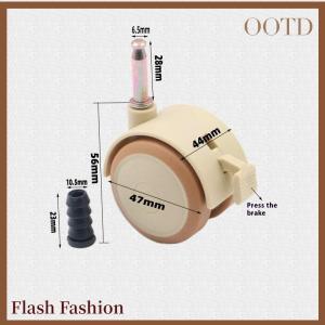 [Falsh F] 4Pcs Furniture Crib Swivel Casters Cabinet Wheels With Brake Nylon Furniture Support Leg For Chairs Baby Bed Trolley
