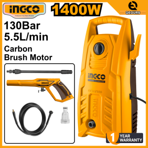 INGCO 1400W HIGH PRESSURE WASHER | MAX 130BAR | HPWR14008