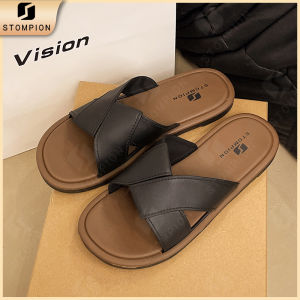 STOMPION Korean Sandals For Women Flats Casual Fashion Beach Slippers For Women