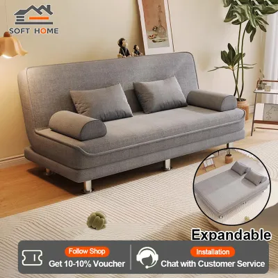 SOFTHOME Multifunctional Dual-purpose sofa Folding bed sofa Folding bed fabric sofa lazy fabric sofa