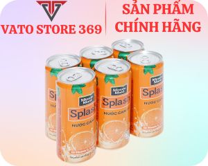 Nước cam có tép SPLASH minute maid lon 320ml