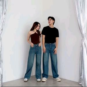 Celana Wanita Baggy Jeans Gombrong Anak Sneka Terbaru