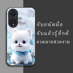 สำหรับ Oppo A98 5G/Oppo F23 5G/Oppo A1 5G เคสศัพท์กันตกน่ารักลายลูกสุนัขสีขาวหิมะ บุคลิกภาพทันสมัย