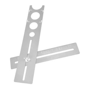 Thước Lấy Dấu Khoan Khoét Lỗ Gạch Inox 304 - Thước 2 Đoạn Lấy Dấu Ống Nước Ốp Lát Gạch Chuẩn Xác