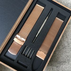 Dây Lưới Đồng Hồ DW Thép Không Gỉ Tặng Hộp Gỗ và Phụ Kiện