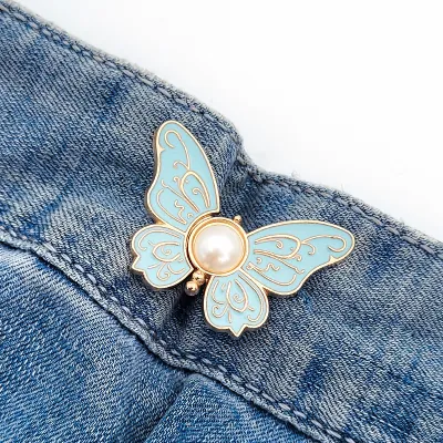 Ghim nút thắt lưng hình bướm Quần jean Nút điều chỉnh thắt lưng Quần jean Pin