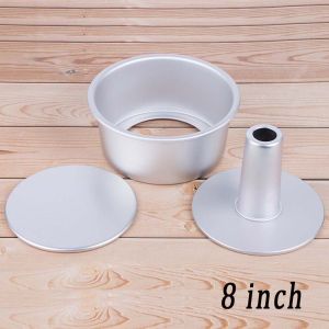 OKDEALS01 6/8 Inch Nonstick Aluminum Alloy Kitchen Tools with Removable Bottom Baking Tray Cake Mold Baking Mould Bakeware Cake Pan