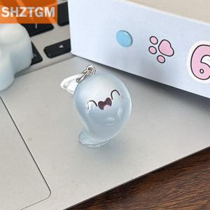 [COD] SHZTGM พวงกุญแจฮาโลวีนเรืองแสงลายผีการ์ตูนเยลลี่โทรศัพท์จี้ตุ๊กตาโทรศัพท์เคสประดับกระเป๋าพวงกุญแจรถ