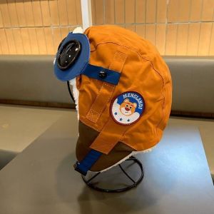 【Tropik】หมวกนักบินสุดน่ารักสำหรับเด็กผู้หญิงในฤดูใบไม้ร่วงและฤดูหนาว หมวกพ่อแม่ลูกเด็กผู้ชายพร้อมที่ปิดหูกำมะหยี่อบอุ่น