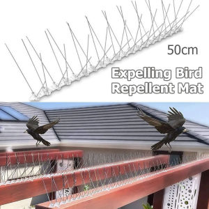 50cm Expelling Bird Repellent Mat for Pigeons Birds Cat Stainless Steel Anti Bird Spikes