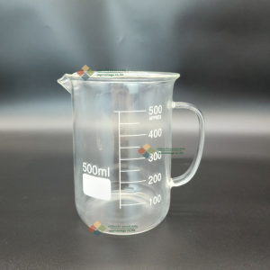 Glass beaker with handle บีกเกอร์แก้วมีหูจับ ขนาด 500 1000ml