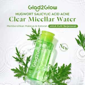 GLAD2GLOW Micellar Water 130ml | Pembersih Wajah | MakeUp Remover | Cleansing Water