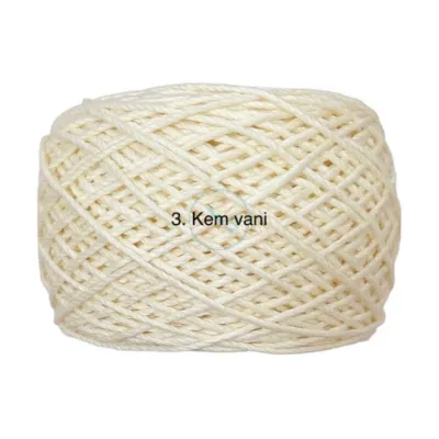 Sợi Macrame Cotton 2mm chuyên dùng móc túi mũ làm vòng macrame (cuộn 200gr)