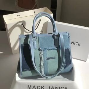 Large Capacity Fashion Women Handbag High Quality Blue Denim Tassel Tote Bag Lady Purse Shoulder Messenger Bag Female Casual Bag2026