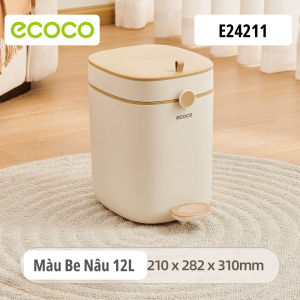 Thùng rác đạp chân ECOCO nắp kín chống mùi thế hệ mớitích hợp chế độ tự động đóng gói hiện đạinắp đóng chậm thông minh
