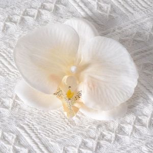 GENENIC Đồ thủ công làm đồ trang sức tự làm Hoa giả Phụ kiện tóc Phụ kiện thủ công Hoa phong lan bướm dây chuyền Kẹp tóc Tự làm