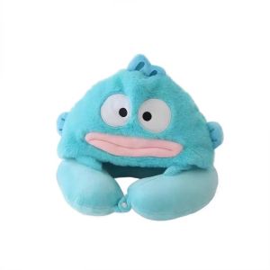 Gối Kê Cổ Du Lịch Hình Chữ U Có Mũ Trùm Đầu Chất Vải Nhung Mịn Nhiều Hình Tùy Chọn Gối Kê Cổ Hoạt Hình Kuromi/Lotso/Kitty/Donal