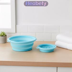 Heabety Silicone Collapsible Facial Ice Bowl With 8 Compartment Built-In Tray For Beauty Spa Use And Home Facial