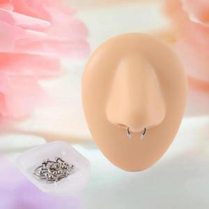 Hmeme 12 Cái Bộ phẫu thuật thép bạc màu vàng mạ đen cầu vồng Tai Mũi lông mày labret cơ bản đồ trang sức thiết lập 8 mét