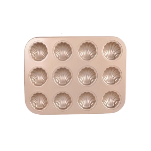 Nonstick Scallops Shape Madeleine Cake Baking Mold 6/12 Cavity Carbon Steel Oven Safe Kitchen Bakeware Dessert Tray Pan