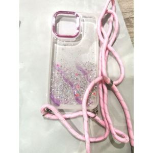 0018 VVV CASE SLING GLITER mermaid for Samsung A24 A13 A32 A73 A33 A52 A52s A53 A54 A72 A12 M12 M62 A22 M22 M32 A04 A34 A23 A32 M34  A03s A02s M02s A04S casing garis blink bling CHROME Metallic lanyard