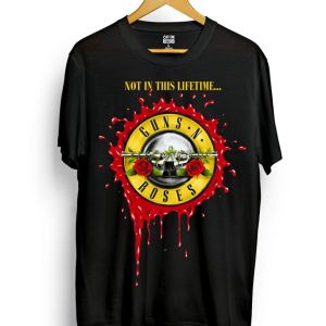 Kaos Guns N Roses logo Not In This Lifetime T Shirt distro rock n roll