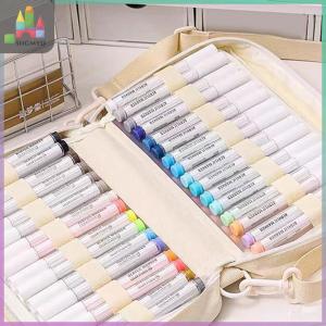 【SHGMYD】 กระเป๋าใส่ปากกามาร์กเกอร์ความจุมากกระเป๋าใส่ปากกาสีน้ำใสสะพายไหล่แบบถือได้64ชั้น