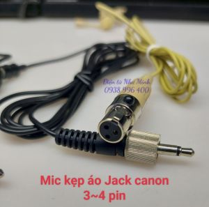 Mic Cài cổ áo jack cắm 3.5mm stereo ren trong Micro có độ nhạy caonhỏ ngọn và kín đáo mang tính thẩm mỹ cao
