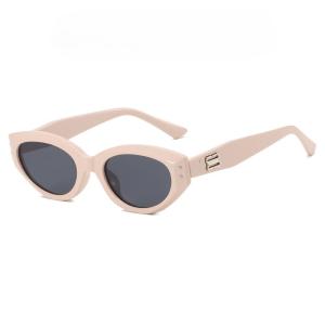 JN IMPRESSION Rice nails irregular cat eye sunglasses new Korean version retro fashionable high-end street style sun visor glasses