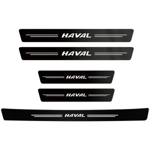 dncnf 4Pcs 5Pcs Carbon Fiber Auto Door Sill Threshold Protector Stickers Anti-Scratch Decals for Haval H6 Jolion Dargo M6 F7 F7X T6H1N