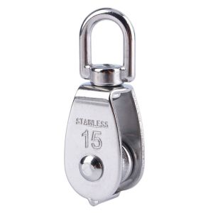 SUGAR PLUMGUI Sale In Traction M15 M20 M25 M32 Sheave 304 Tool Block Lifting Pulley Rope Single Wheel Stainless Steel