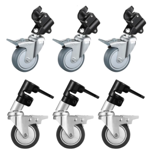 Heavy Duty Rolling Light Stand with Swiveling Casters 360 Degree Rotating for Photographers and Video Production Teams