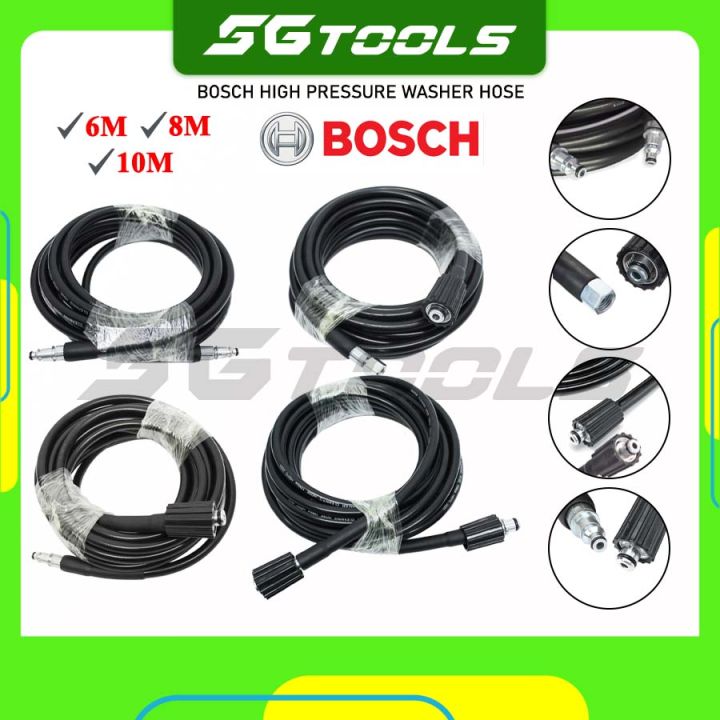 BOSCH HIGH PRESSURE WASHER HOSE 6M/8M/10M WATER JET HOSE CLEANER WASHER EXTENSION HOSE Lazada