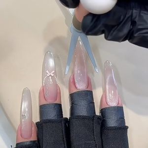 BOMD Double End Cat Eye Magnet Tool French Smile Line Nail Art Design Tool Magnetic Effect DIY Manicure Professional Nail Accessories UV Gel Nail Decoration Tool Salon And Home Use DIY | BOMD Alat Seni Kuku Cat Eye Dwi Hujung Untuk Salon dan Home Use