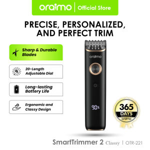 oraimo Smart Trimmer Rambut Jenggot Pisau Tajam & Tahan Lama OTR-221 Pencukur Baja Tubuh Tanpa Kabel Electric Shavers Tubuh Tanpa Kabel Alat Cukur Listrik Kumis Wajah Jenggot Portable Sharp Durables Blades Length Adjustable Steel