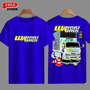 free stiker kaos anak truk usia 1-12 tahun/kaos anak gamabar truk wahyu abadi bahan combed30s