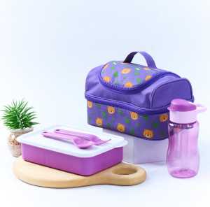 Set Tas Bekal Smiley Lunch Bag Set of 4 pcs- Nico Shopping