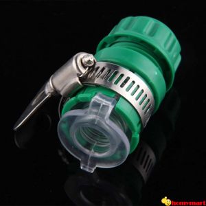 kran adaptor klem drat ke konektor selang ½” 5/8" jt24 hijau