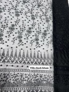 Kain Tille Check Meteran Bahan Pakaian Premium Bisa COD