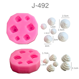 แม่พิมพ์ ครีมบีบ วิปปิ้งครีม บีบครีม J-492