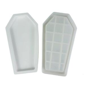 Quan tài Hộp nữ trang khuôn silicon Halloween container khuôn nhựa Epoxy khuôn lưu trữ Tank Box khuôn trang trí