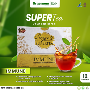 Supertea Immune WAKABA Teh Herbal untuk demam dan melancarkan sirkulasi darah 12 sachet - 2g